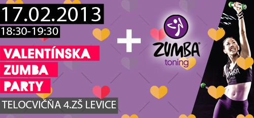 Valentinska Zumba Toning party v Leviciach