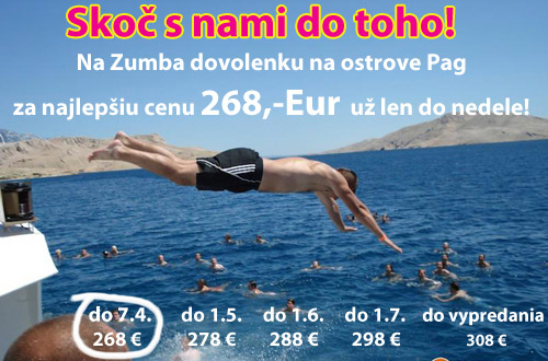 Zumba dovolenka Chorvátsko Pag 2013