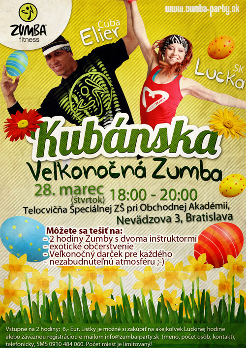 Kubánska Velkonocna Zumba v Bratislave